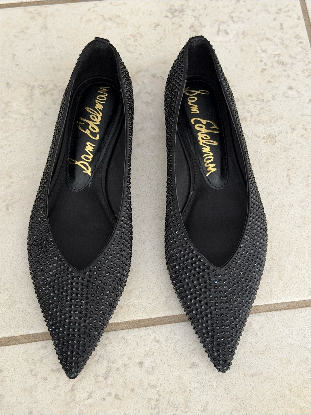 NWOB SZ 6.5 Sam Edelman Pointed Toe Rhinestone Flats